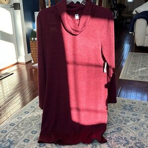 NWT Burgundy & Black Dress XL